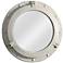 Kenroy Home Starboard Distressed White 34" Round Wall Mirror