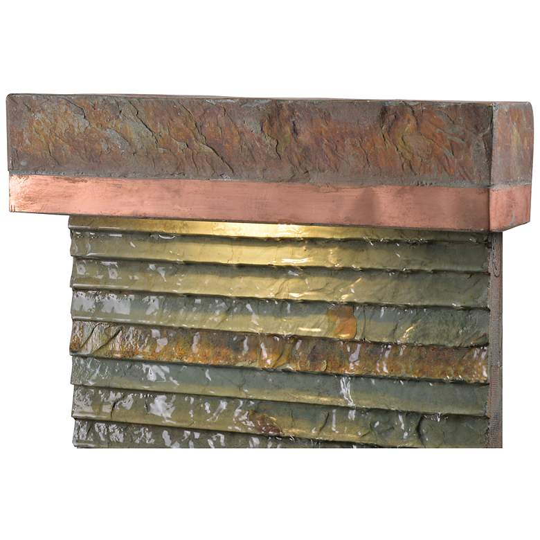 Image 4 Kenroy Home Stave 48" High Slate and Copper Floor Fountain more views