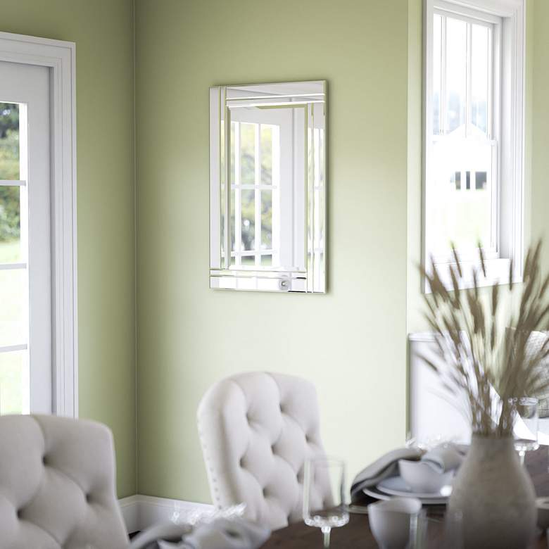 Image 5 Kenroy Home Still 36" x 24" Glass Border Wall Mirror more views