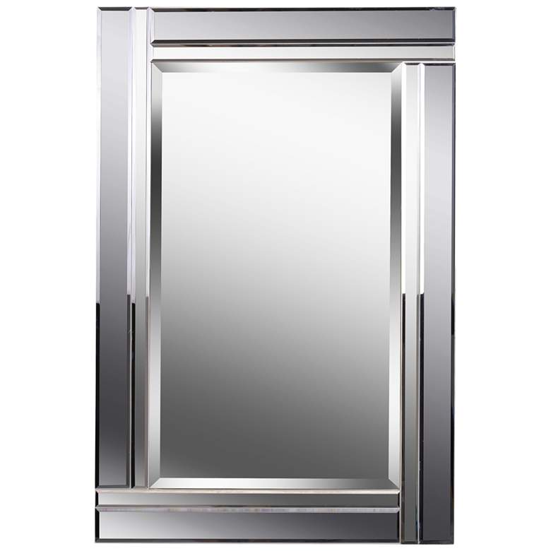 Image 1 Kenroy Home Still 36" x 24" Smoked Glass Border Wall Mirror