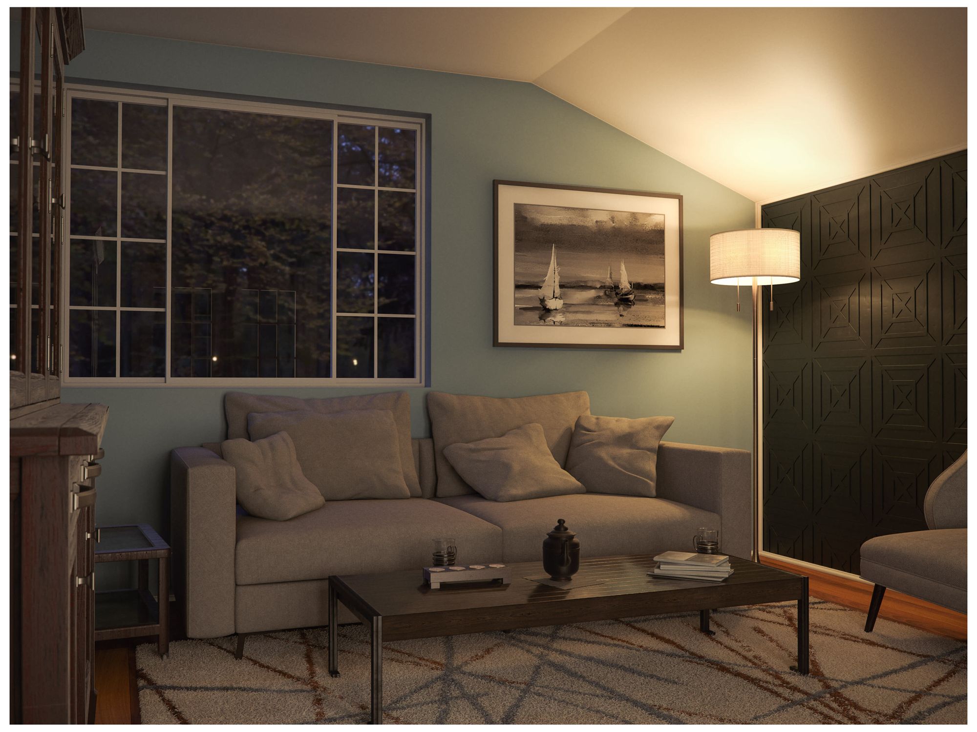 Kenroy Home Stowe 61" High Antique Brass Pull Chain Floor Lamp