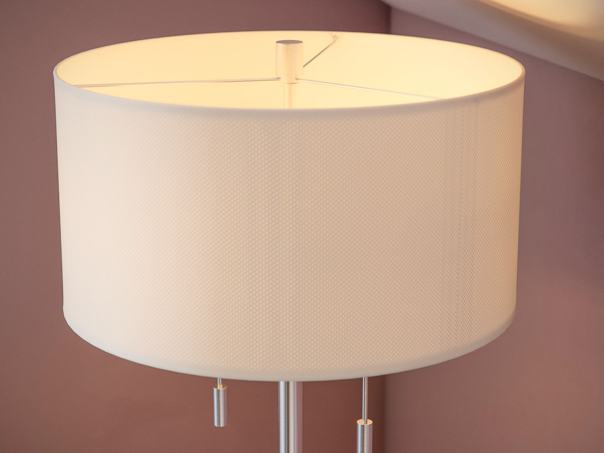 Kenroy Home Stowe 61" High Brushed Nickel Pull Chain Floor Lamp