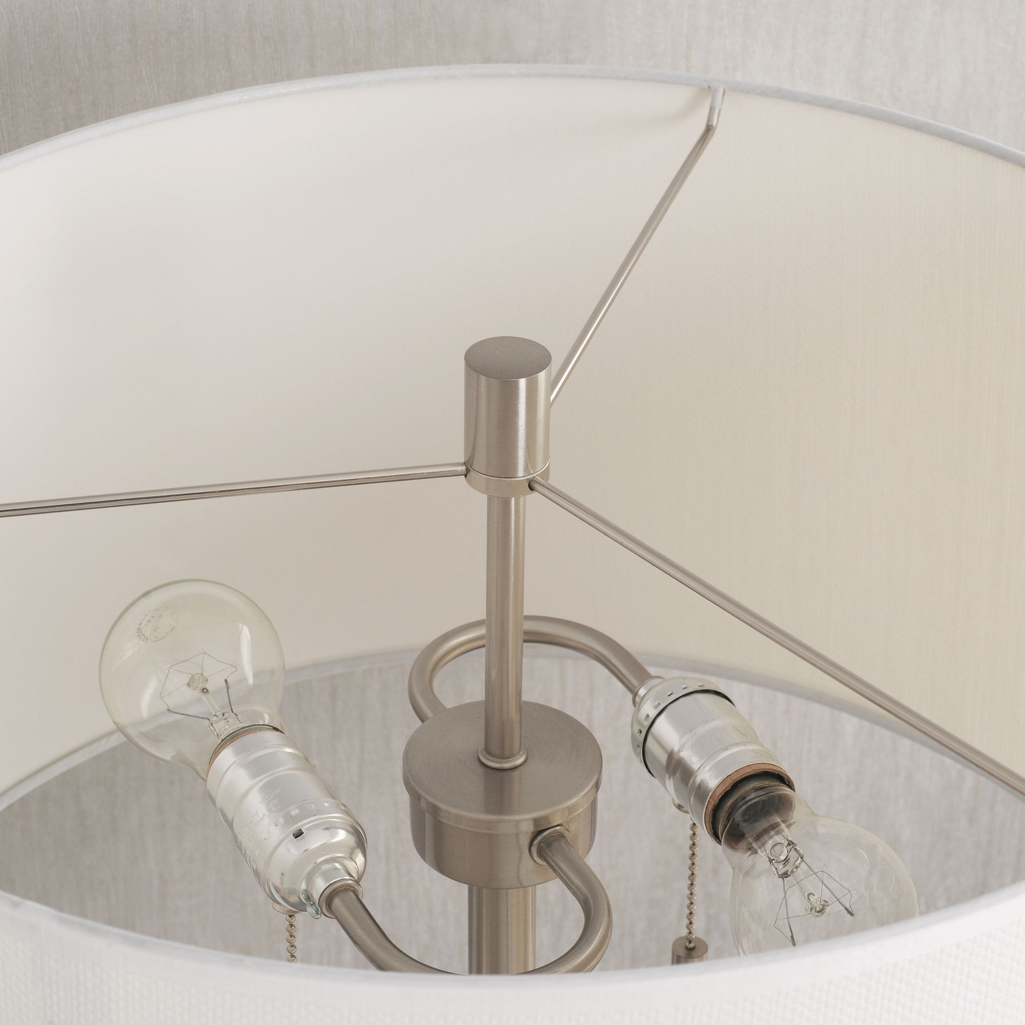 Kenroy Home Stowe 61" High Brushed Nickel Pull Chain Floor Lamp