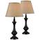 Kenroy Home Stratton II Rubbed Bronze Table Lamp Set of 2