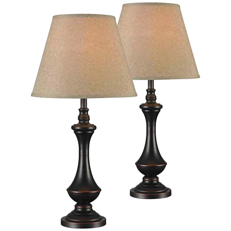Image 1 Kenroy Home Stratton II Rubbed Bronze Table Lamp Set of 2