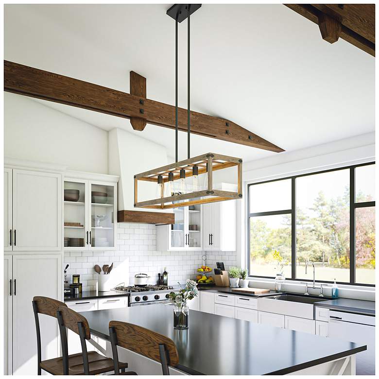 Image 3 Kenroy Home Swanson 36 1/4" Wide 5-Light Graphite Finish Island Light more views