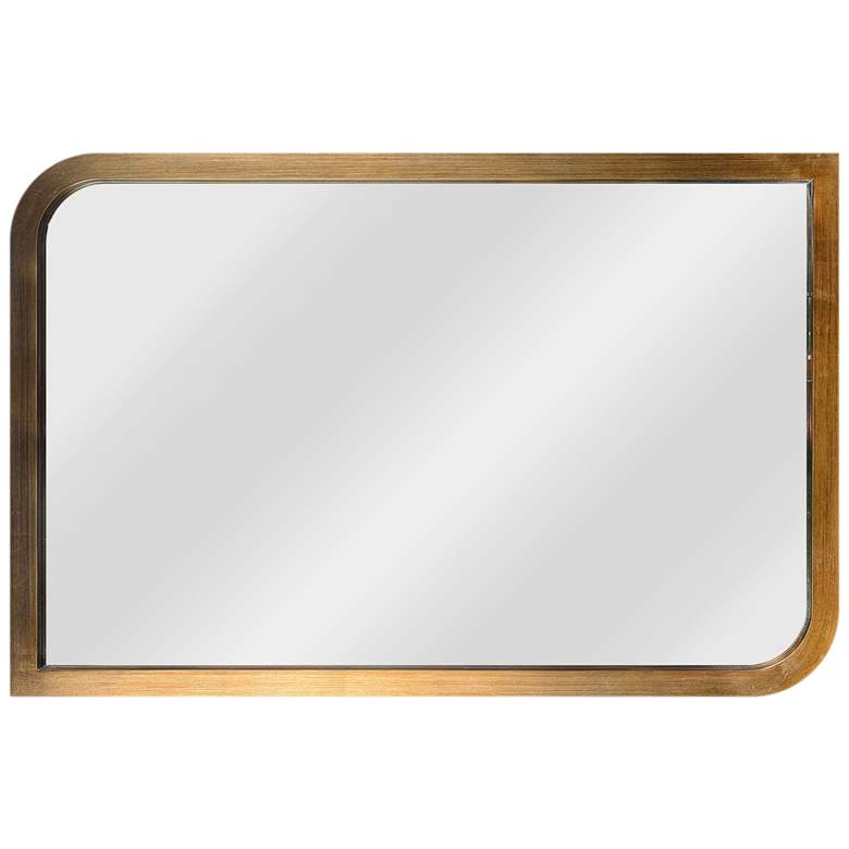 Image 1 Kenroy Home Swoop Painted Brass 24 inch x 36 inch Wall Mirror