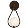1_Kenroy Home Teardrop 12" High Modern Black Finish Wall Sconce