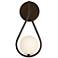 Kenroy Home Teardrop 12" High Modern Black Finish Wall Sconce