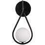 2_Kenroy Home Teardrop 12" High Modern Black Finish Wall Sconce more views
