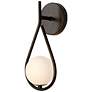 3_Kenroy Home Teardrop 12" High Modern Black Finish Wall Sconce more views
