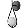 4_Kenroy Home Teardrop 12" High Modern Black Finish Wall Sconce more views