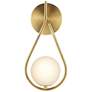 1_Kenroy Home Teardrop 12" High Modern Brushed Gold Wall Sconce