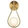 Kenroy Home Teardrop 12" High Modern Brushed Gold Wall Sconce