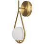 3_Kenroy Home Teardrop 12" High Modern Brushed Gold Wall Sconce more views