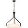 Kenroy Home Thayne 24" Wide 5-Light Black Finish White Drum Pendant