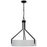 2_Kenroy Home Thayne 24" Wide 5-Light Black Finish White Drum Pendant more views