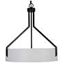 5_Kenroy Home Thayne 24" Wide 5-Light Black Finish White Drum Pendant more views