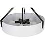 6_Kenroy Home Thayne 24" Wide 5-Light Black Finish White Drum Pendant more views