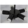 7_Kenroy Home Thayne 24" Wide 5-Light Black Finish White Drum Pendant more views