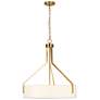 2_Kenroy Home Thayne 24" Wide 5-Light Brushed Gold Drum Pendant more views