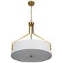 3_Kenroy Home Thayne 24" Wide 5-Light Brushed Gold Drum Pendant more views