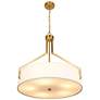4_Kenroy Home Thayne 24" Wide 5-Light Brushed Gold Drum Pendant more views