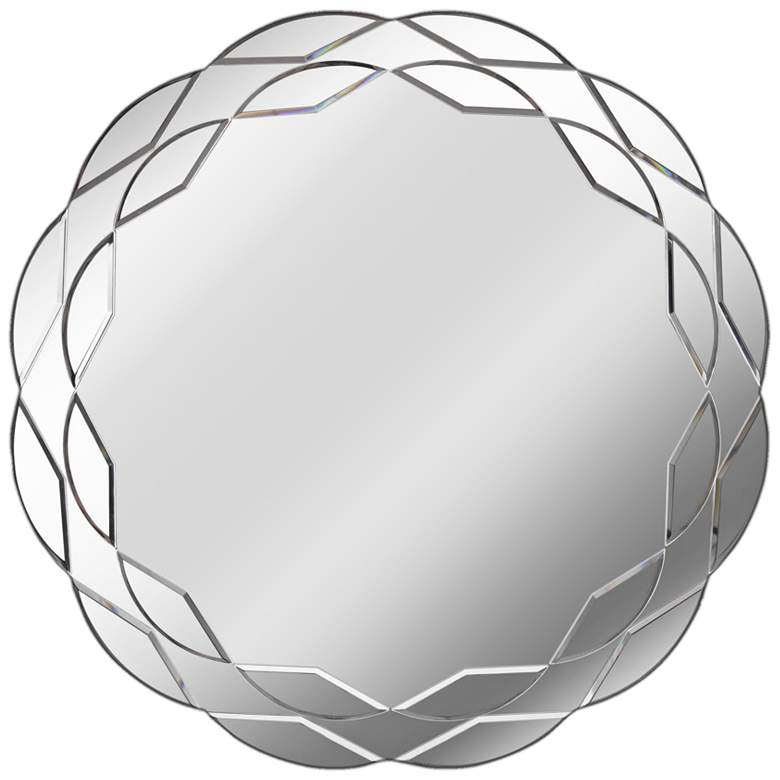 Image 1 Kenroy Home Turk Glass 29 1/2" Round Frameless Wall Mirror