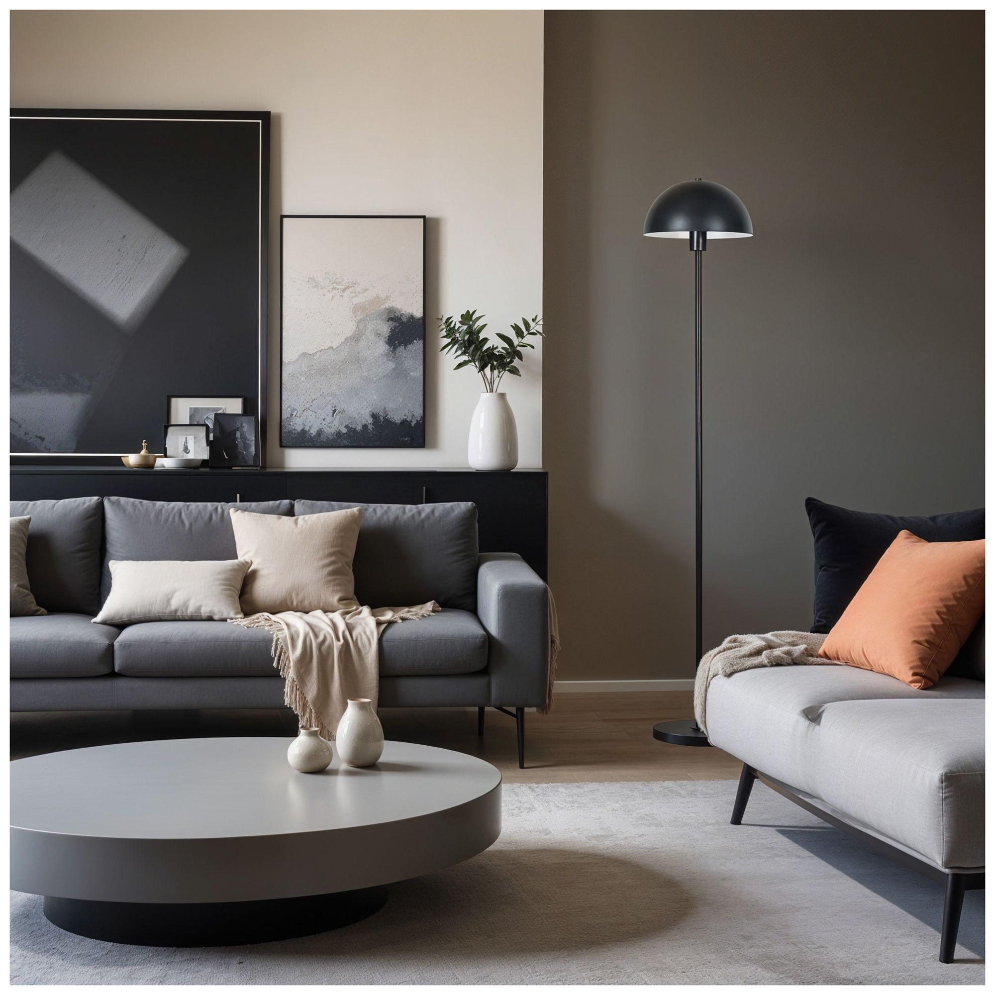 Kenroy Home Vega 56" High Black Finish Dome Shade Floor Lamp