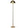 Kenroy Home Vega 56" High Brushed Gold Dome Shade Floor Lamp