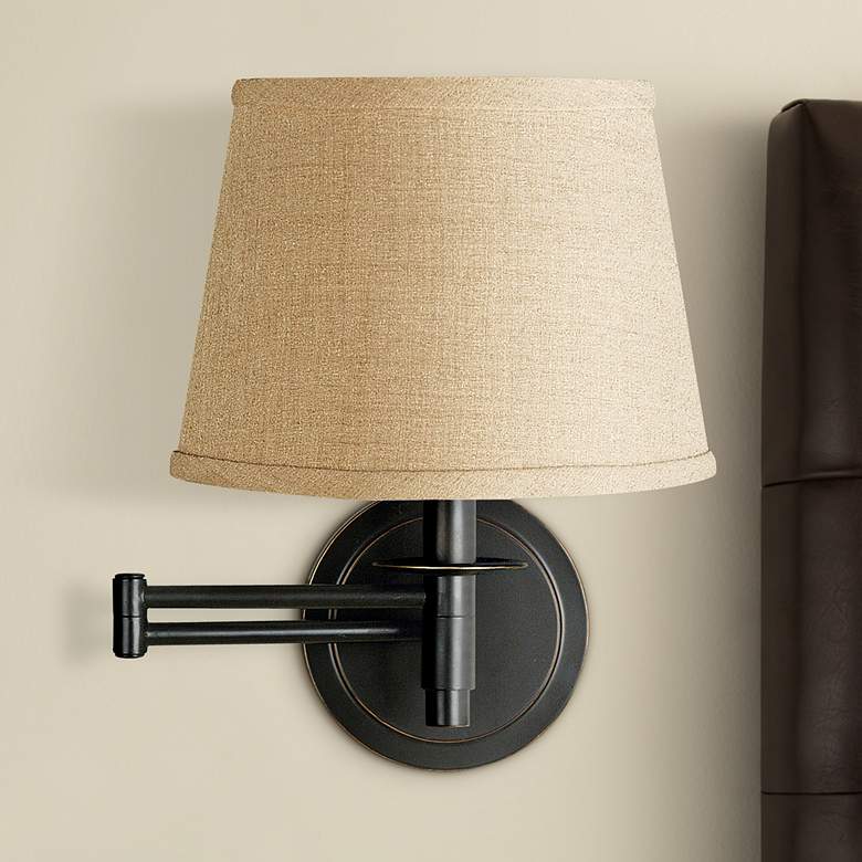 Image 1 Kenroy Sheppard Oil Rubbed Bronze Plug-In Swing Arm Light