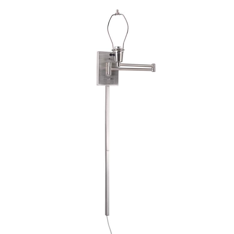 Image 2 Kenroy Simplicity 16" High Brushed Steel Plug-In Swing Arm Wall Light more views