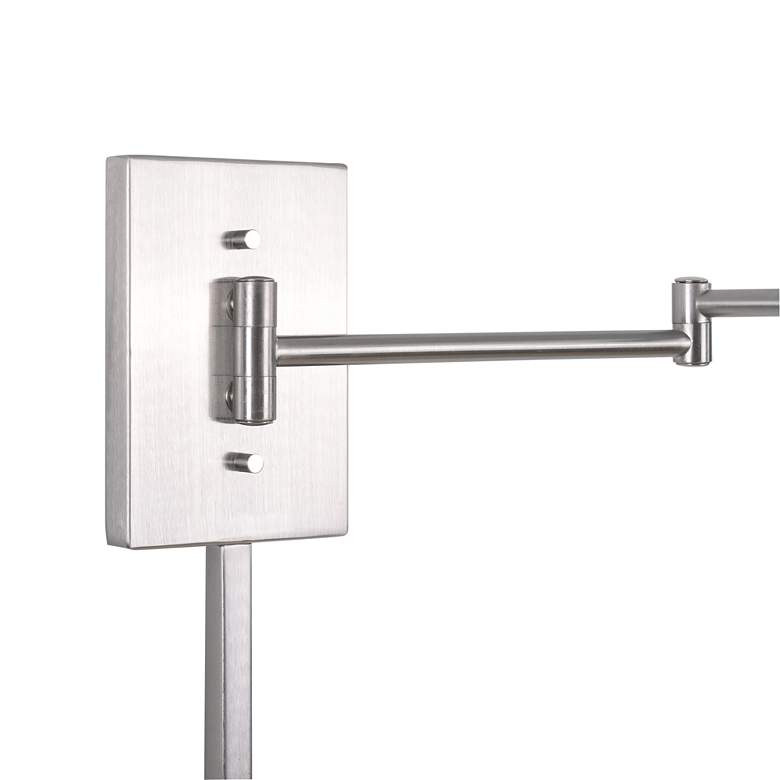 Image 4 Kenroy Simplicity 16" High Brushed Steel Plug-In Swing Arm Wall Light more views