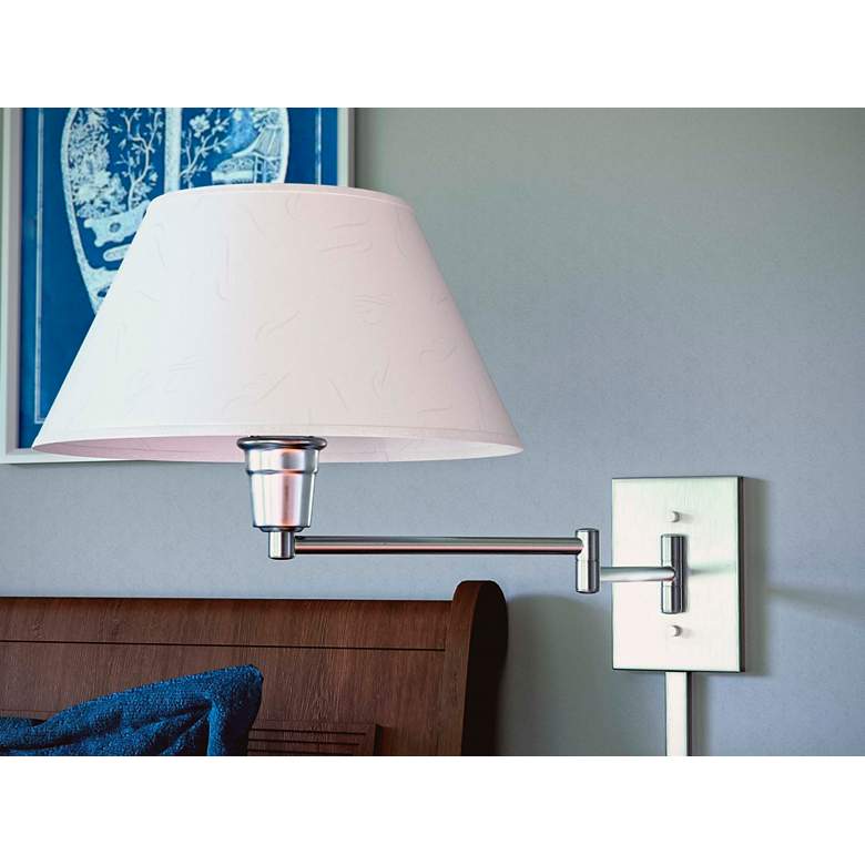 Image 7 Kenroy Simplicity 16" High Brushed Steel Plug-In Swing Arm Wall Light more views