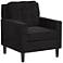 Kensey Premier Black Fabric Square-Shaped Accent Chair