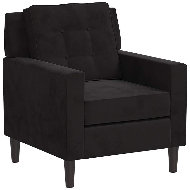 Image 1 Kensey Premier Black Fabric Square-Shaped Accent Chair