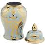 Kensigton Hill Whittier Gold and Sage 14 5/8" High Ginger Jar with Lid