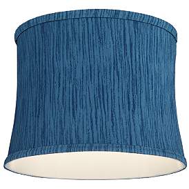 Image3 of Kensing Blue Softback Drum Lamp Shade 12x13x10 (Washer) more views