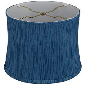 Image4 of Kensing Blue Softback Drum Lamp Shade 12x13x10 (Washer) more views