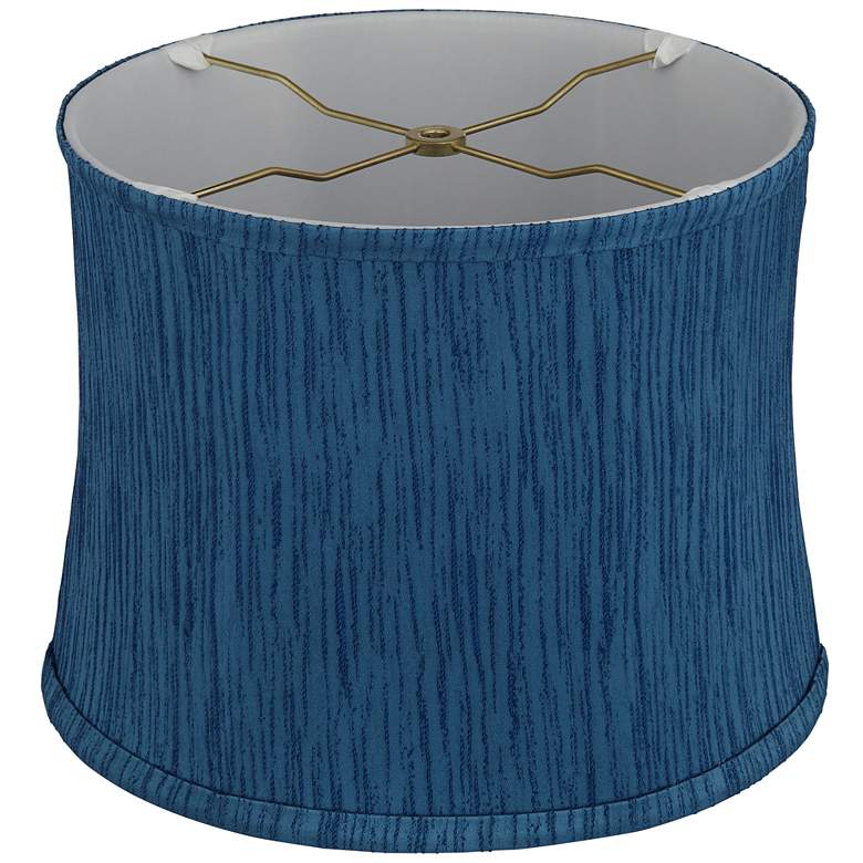 Image 4 Kensing Blue Softback Drum Lamp Shade 12x13x10 (Washer) more views