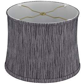 Image4 of Kensing Gray Softback Drum Lamp Shade 12x13x10 (Washer) more views
