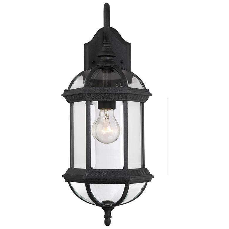 Image 1 Kensington 1-Light Outdoor Wall Lantern in Textured Black