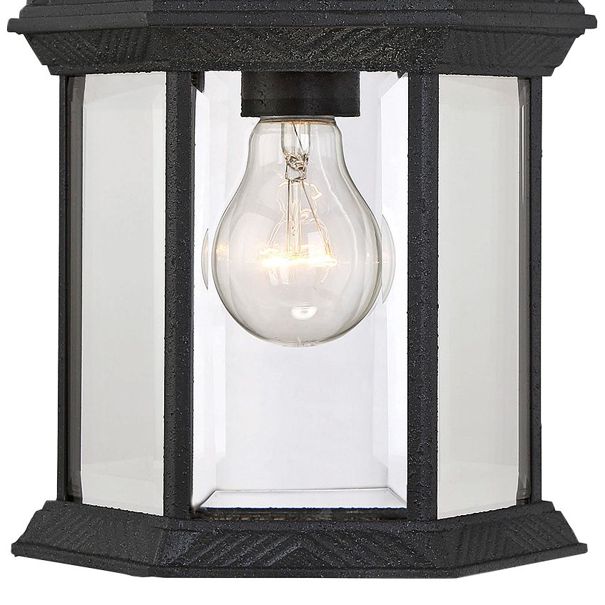 Image 2 Kensington 1-Light Outdoor Wall Lantern in Textured Black more views