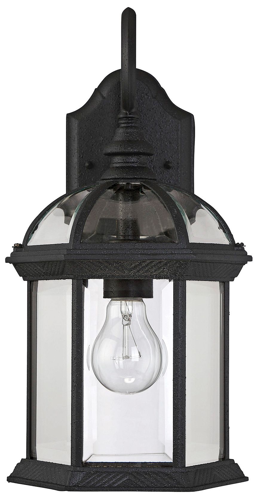 Image 3 Kensington 1-Light Outdoor Wall Lantern in Textured Black more views