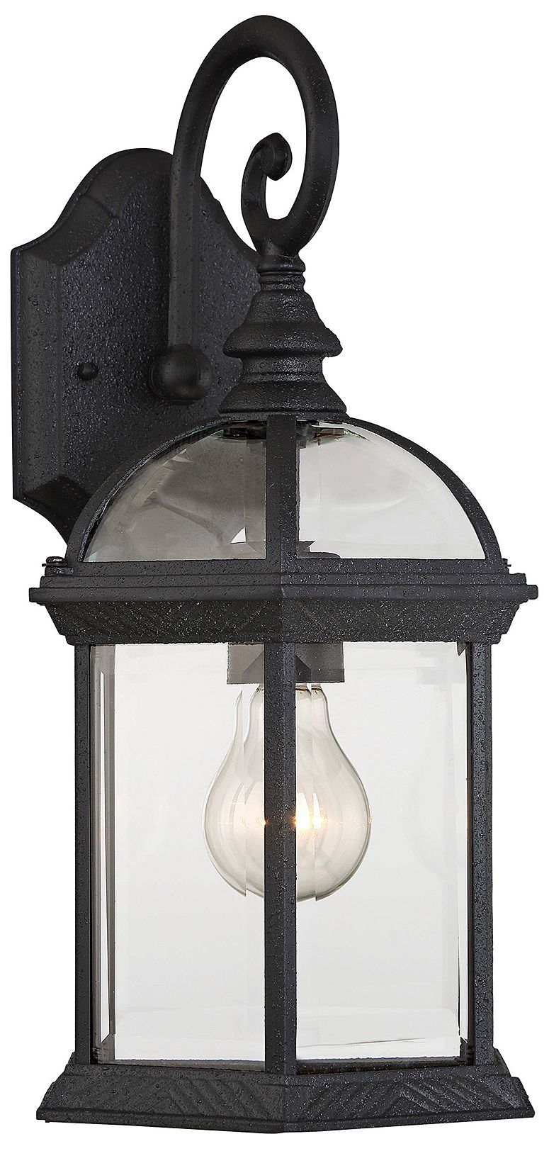 Image 4 Kensington 1-Light Outdoor Wall Lantern in Textured Black more views
