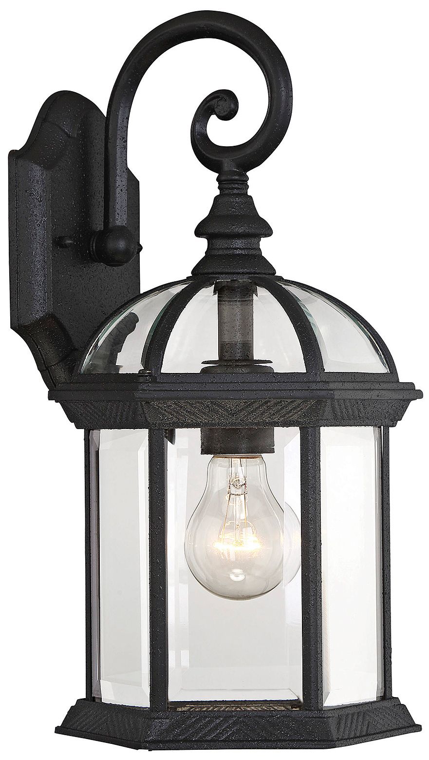 Image 5 Kensington 1-Light Outdoor Wall Lantern in Textured Black more views