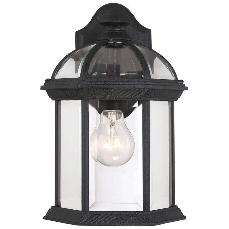 Image 1 Kensington 1-Light Outdoor Wall Lantern in Textured Black