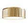 Kensington 12" Wide Vintage Brass Drum LED Ceiling Light