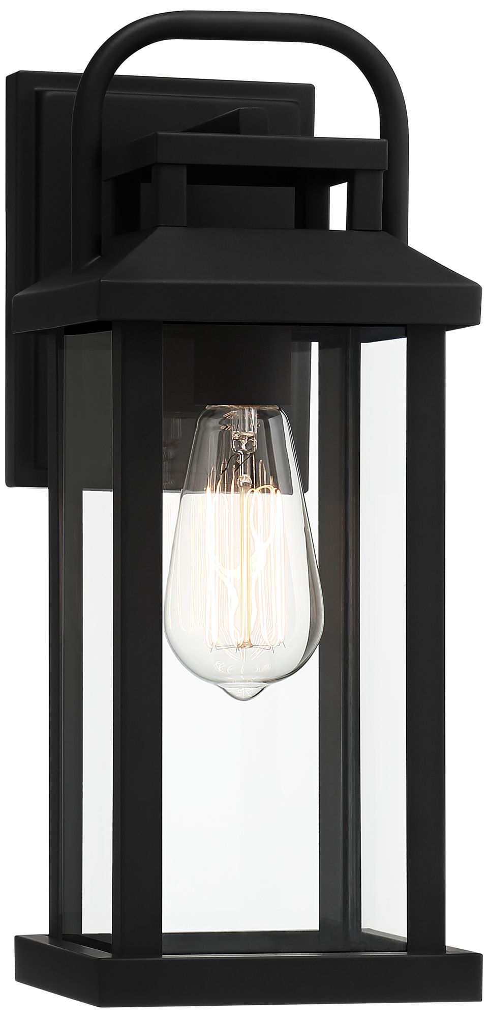 Kensington 14 1/2" High Matte Black Wall Sconce