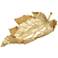 Kensington Hill 16 3/4" Wide Shiny Gold Decorative Leaf Tray